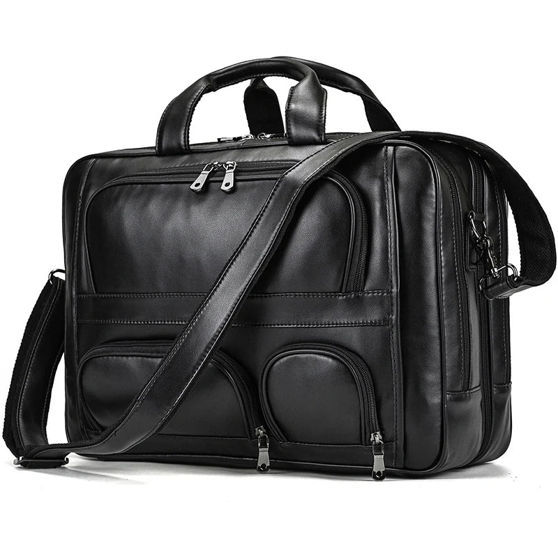 17.3 Inch Genuine Leather Laptop Bag