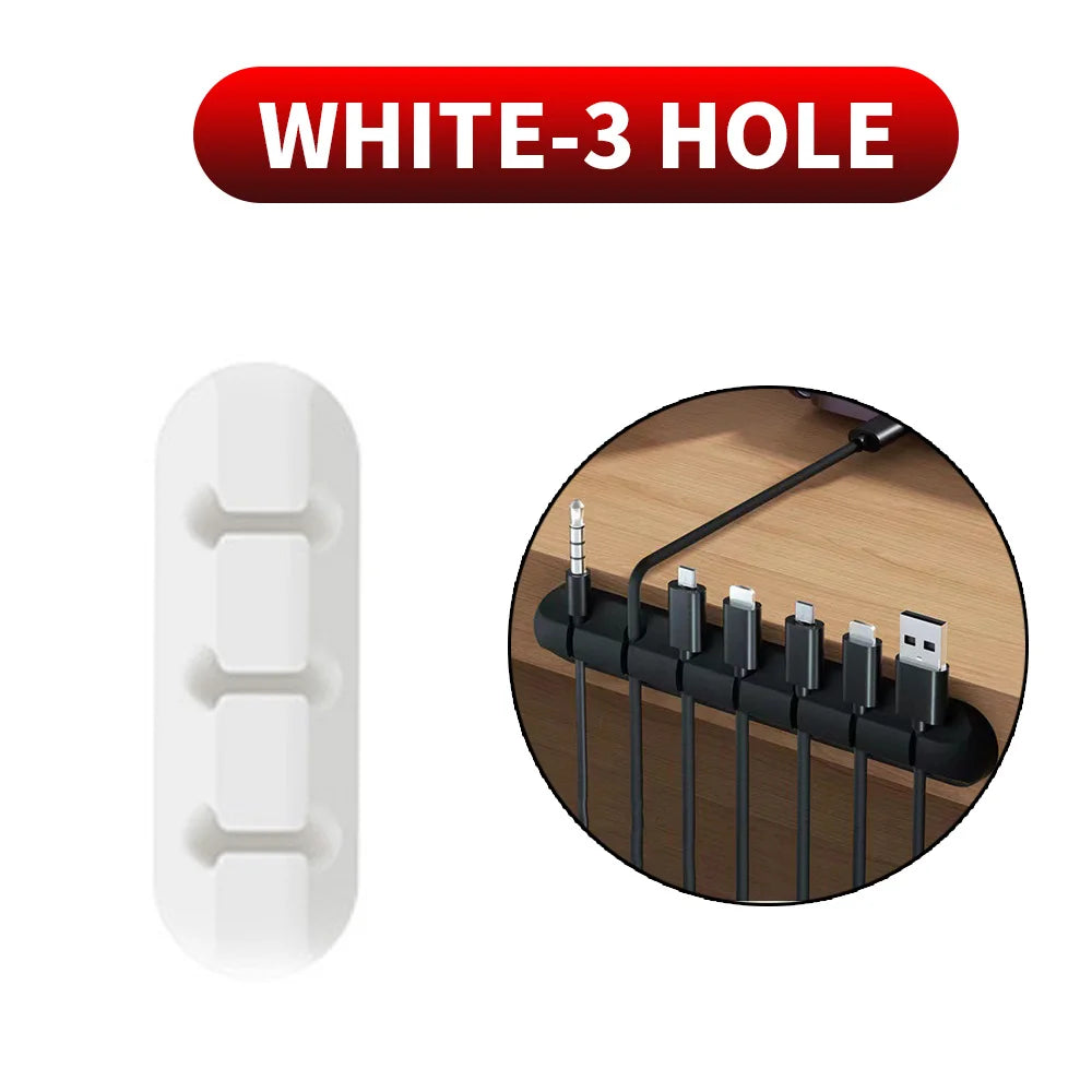 Adhesive Silicone Cable Holder Clips