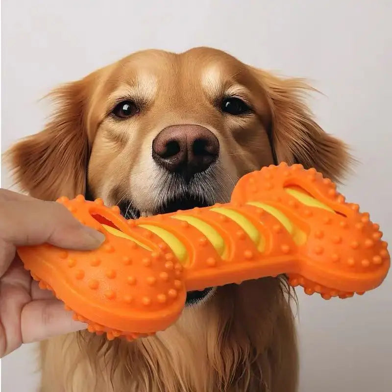 Rubber Squeaky Bone Dog Toy