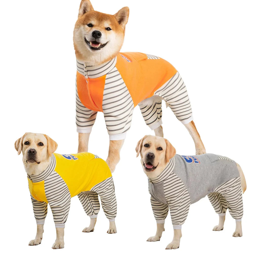 Miss Doggy Warm Turtleneck Dog Pajamas for Large Dogs