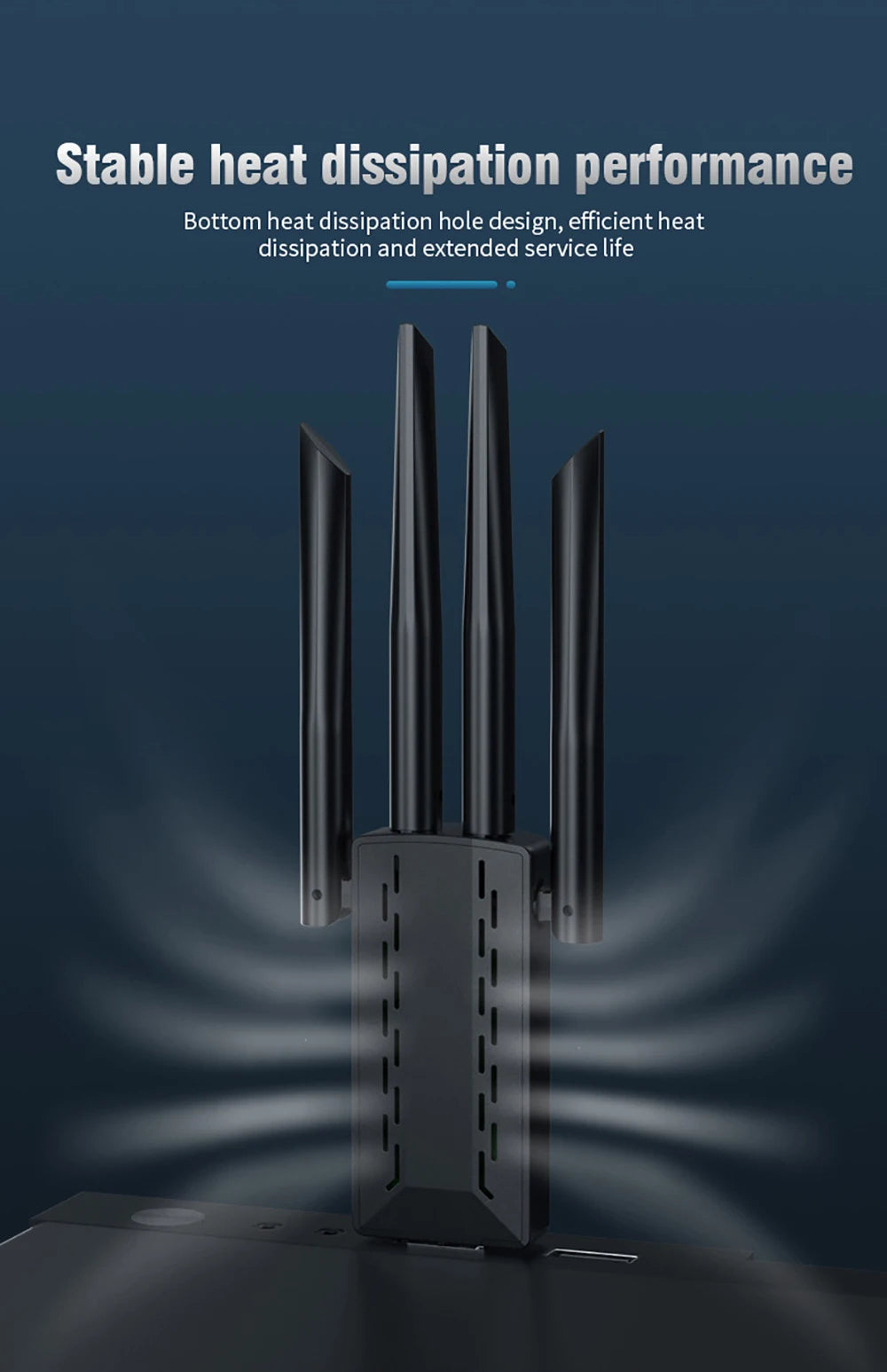 1200M USB 3.0 Dual-Band WiFi Adapter 2.4GHz/5GHz with 4 External Antennas