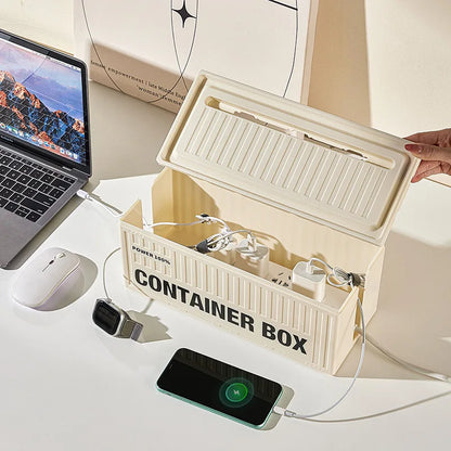 Multi-Function Cable Management Box with Phone Stand