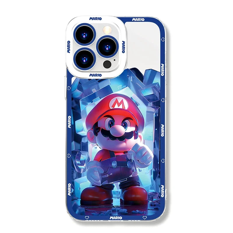 Super M-Marios Bros Clear Case For Samsung Galaxy S23 S22 Ultra S21 S20 FE S10 Plus