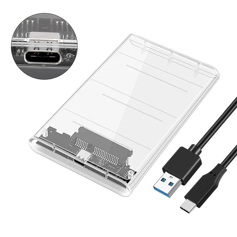 Transparent 2.5” SATA HDD & SSD Enclosure