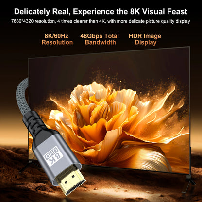 HDMI 2.1 8K Ultra HD Cable – 4K 240Hz High-Speed