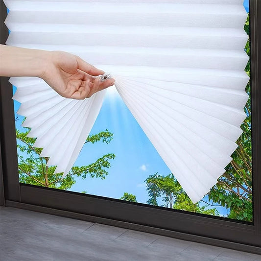 Self-Adhesive Pleated Blackout Window Blind