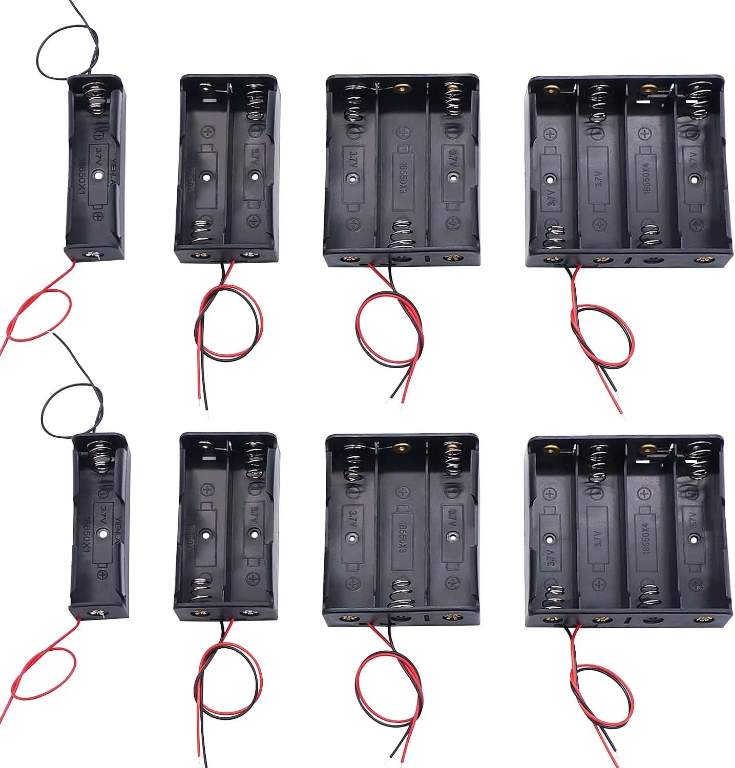 Battery Storage Holders with Red & Black Wires