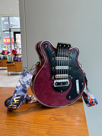 Guitar Shape Crossbody Shoulder Bag