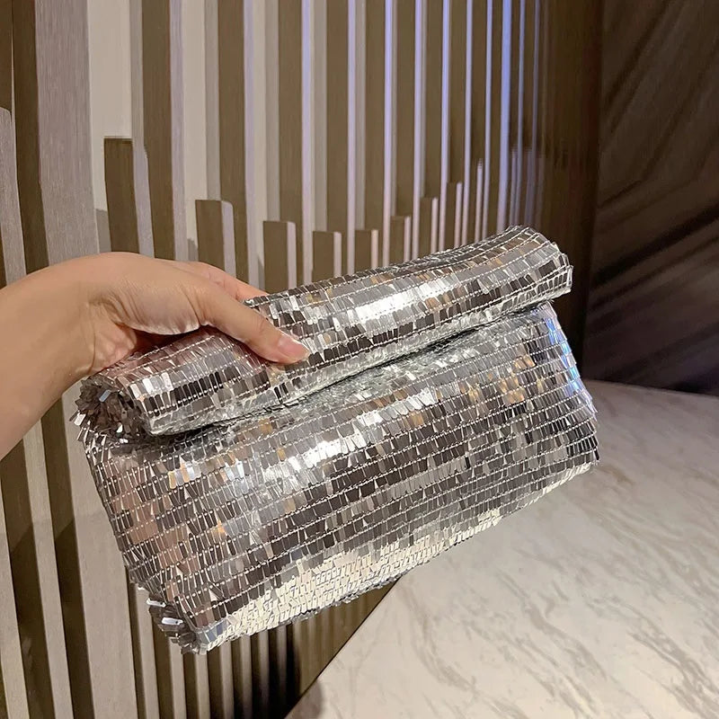 Women’s Sequin Envelope Clutch Bag