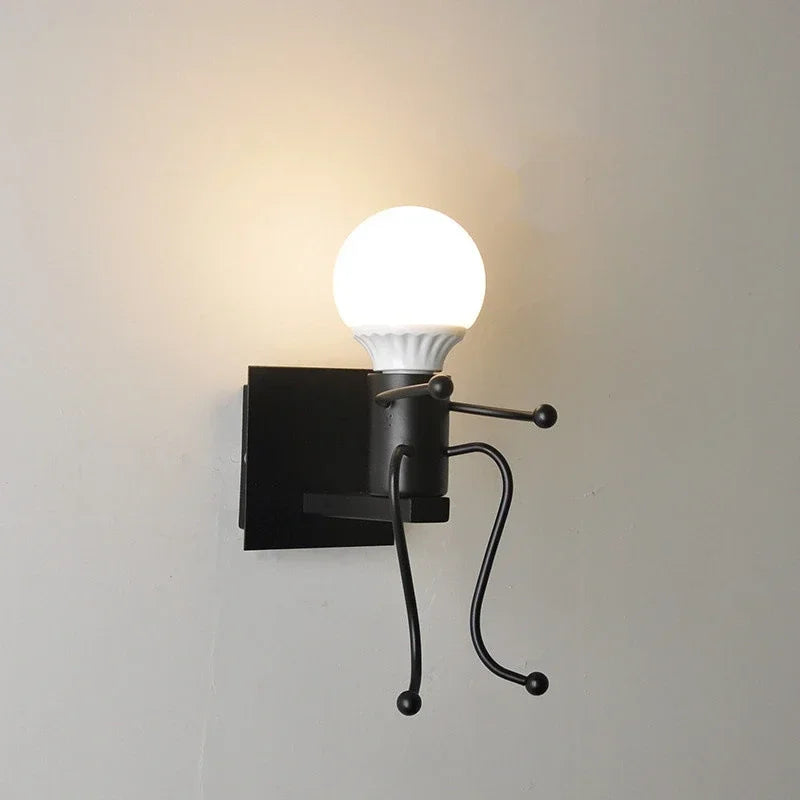 Vintage Industrial Wooden Wall Lamp – Creative E27 Wall Sconce