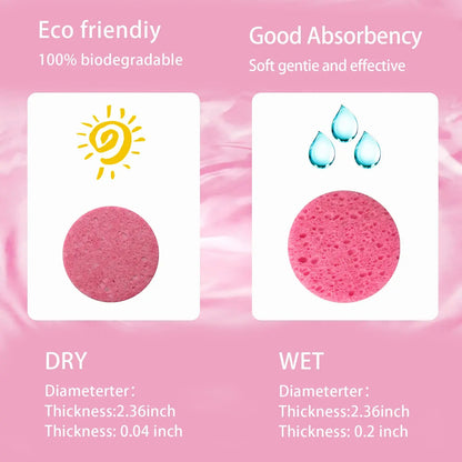 Natural Cellulose Facial Cleansing Sponges