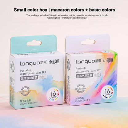 Portable Solid Watercolor Paint Set