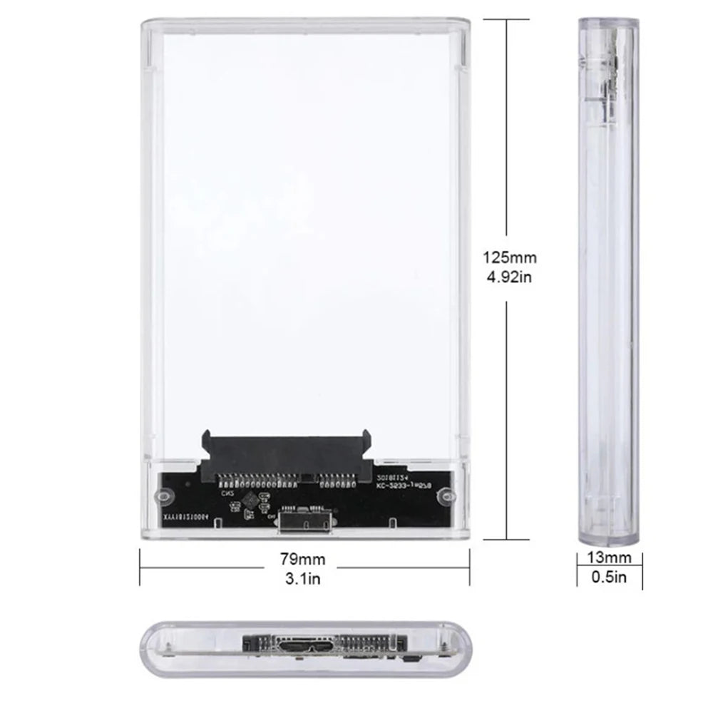 USB 3.0 2.5” SATA HDD & SSD External Enclosure Case