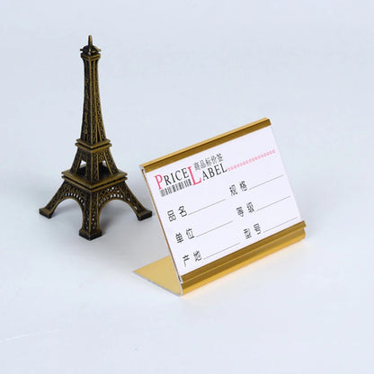 Mini Aluminum L-Shaped Sign Holder Set