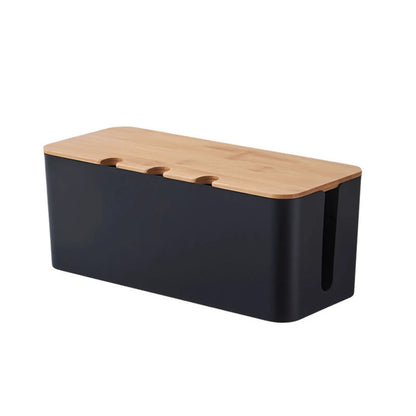 Large Wooden Style Cable Management Box Organizer