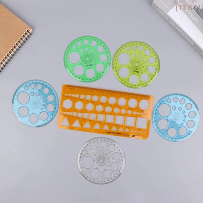 Geometric Circle Drawing Template Ruler