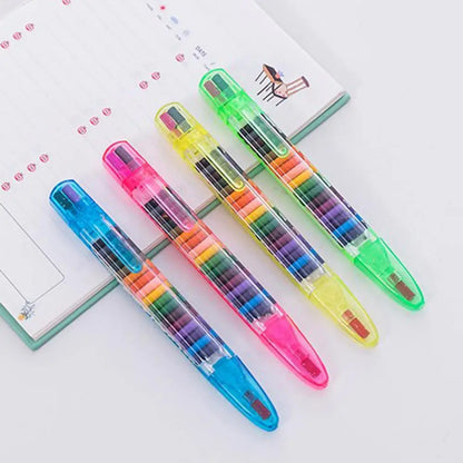 20-Color Rainbow Crayon Pen