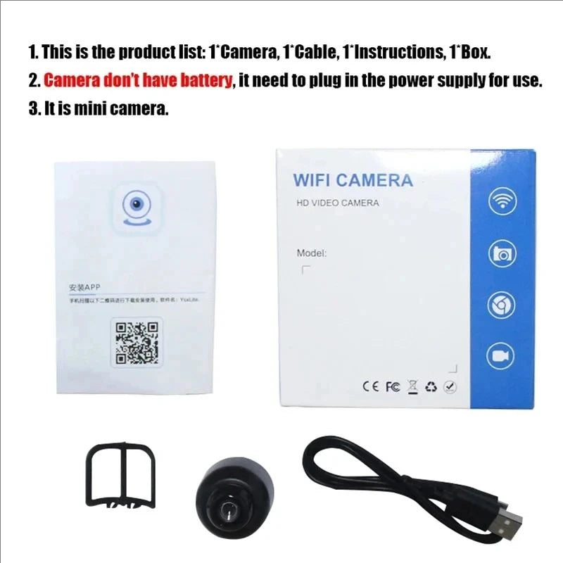 1080P WiFi Mini Security Camera with Night Vision