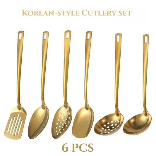 Gold Stainless Steel Kitchen Utensil Set