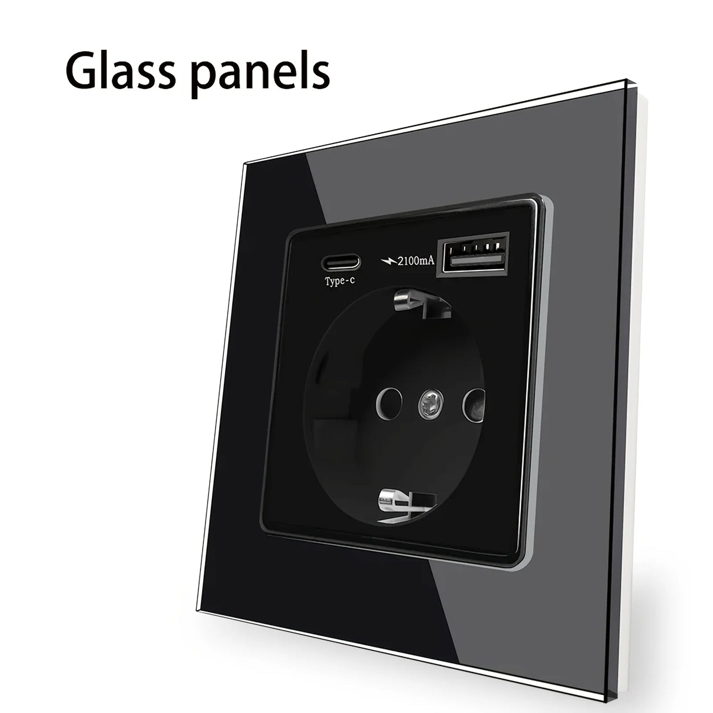 EU Type-C USB Wall Power Socket