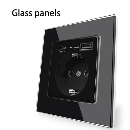 EU Type-C USB Wall Power Socket