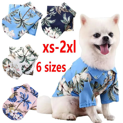 Hawaiian Beach Pet Vest – Breathable Summer Dog & Cat Shirt
