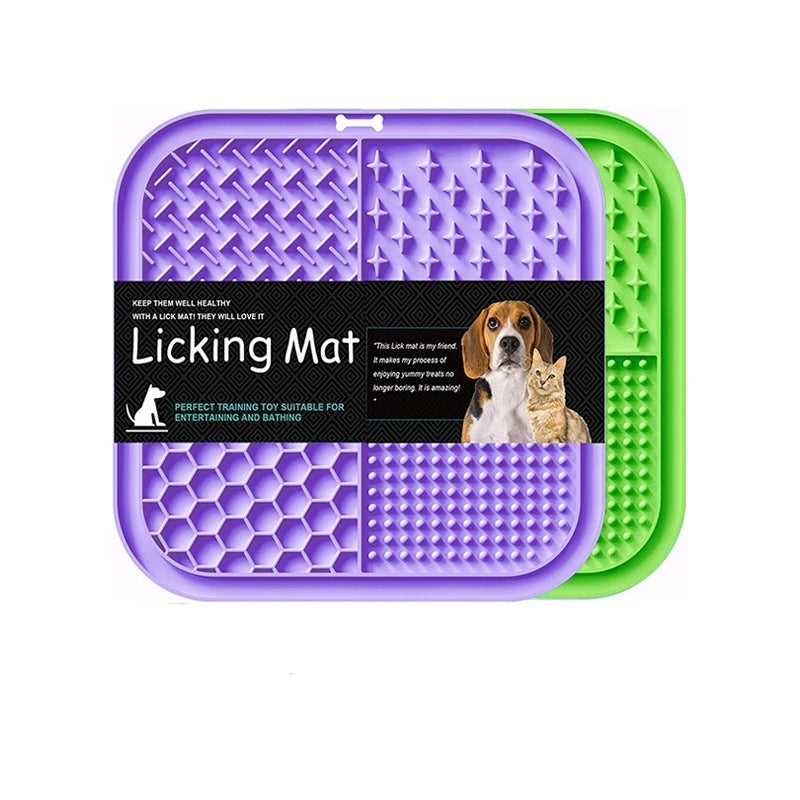 Silicone Pet Licking Mat Slow Feeder with Suction Cups