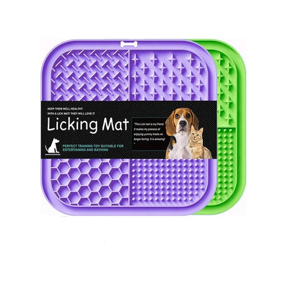 Silicone Pet Licking Mat Slow Feeder with Suction Cups
