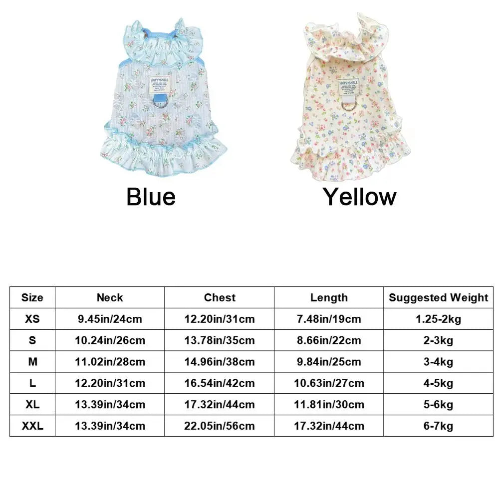 Cute Breathable Dog Summer Dress