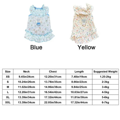 Cute Breathable Dog Summer Dress