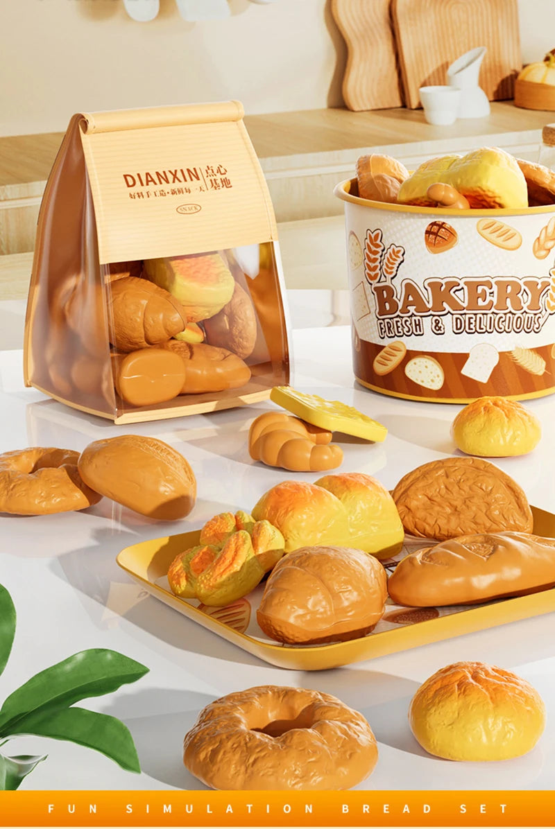 Kids Pretend Play Bakery & Bread Toy Set
