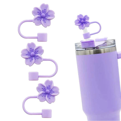 Flower Silicone Straw Cover for Stanley Cup
