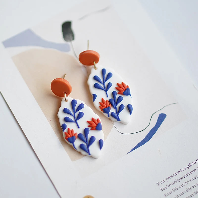 Classic Bohemiam Drop Bright Color Earrings