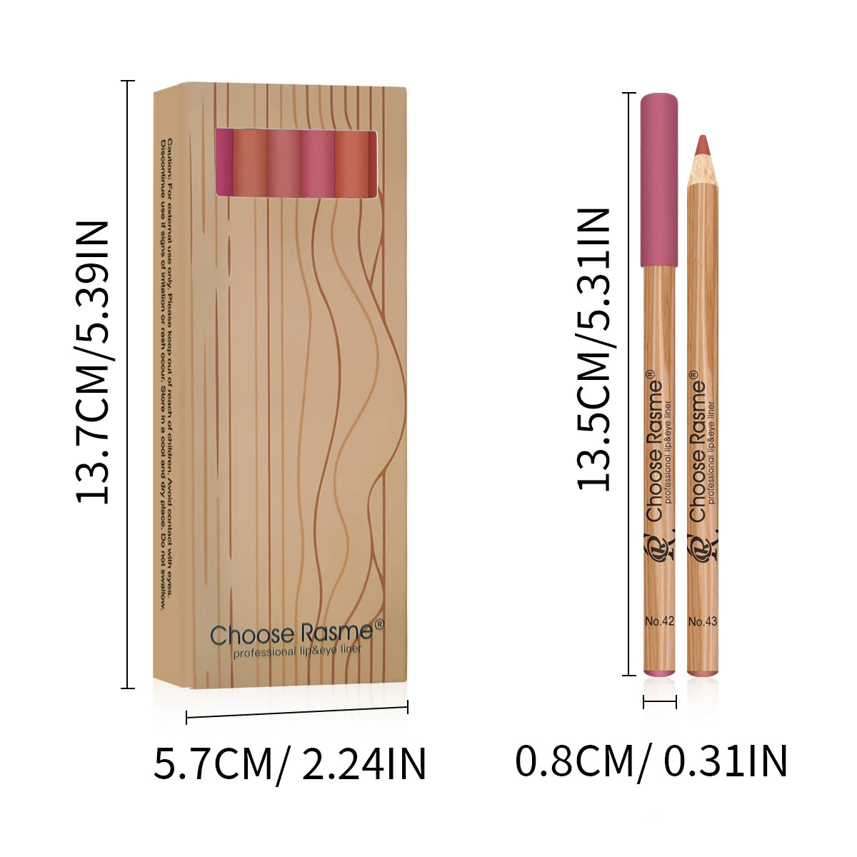 12 Color Matte Lip Liner Pencil Set