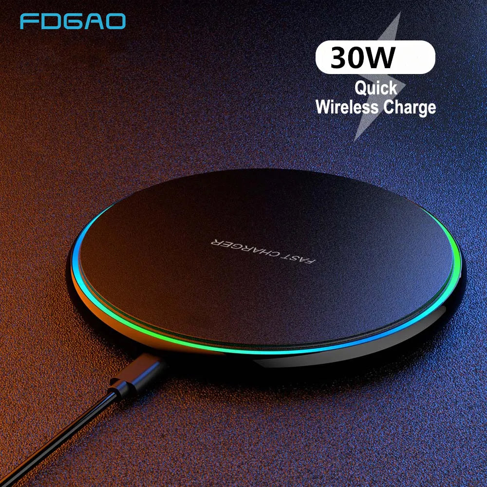 Fdgao 30W Wireless Charger USB C Fast Charging for iphone 15, 14, 13, 12, 11