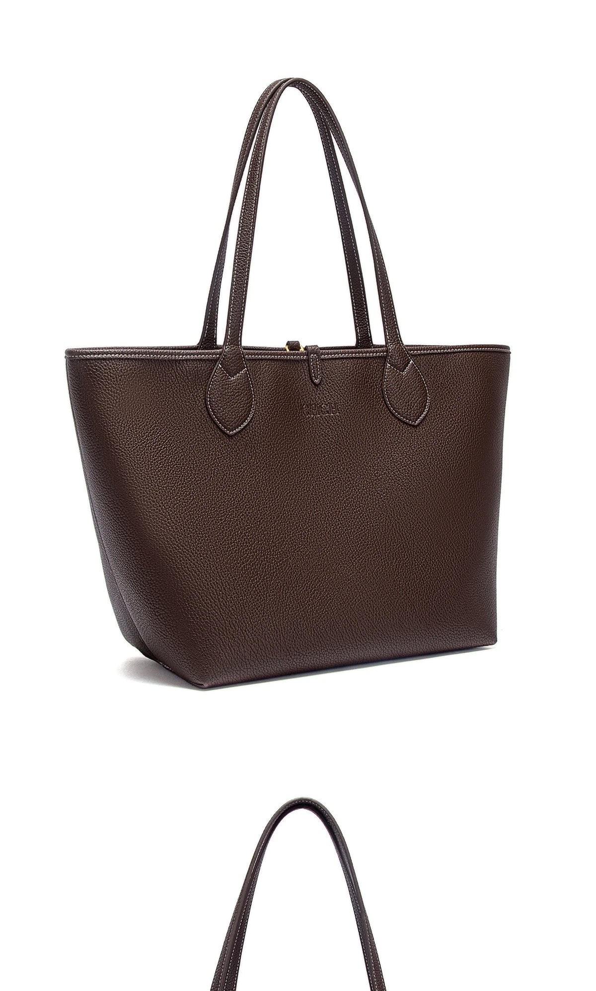 Women’s PU Leather Tote Bag with Matching Pouch