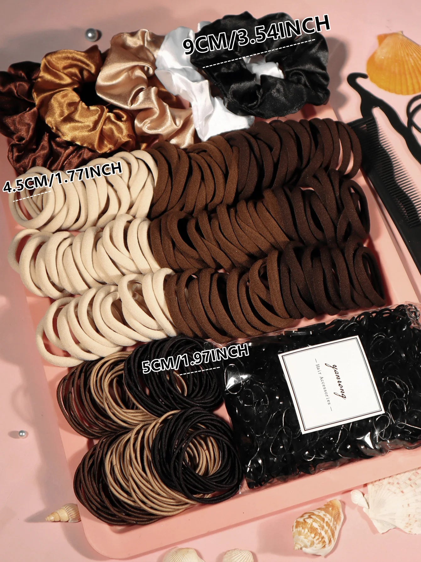 Brown Hair Accessories Set
