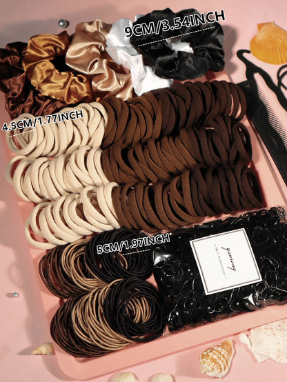 Brown Hair Accessories Set