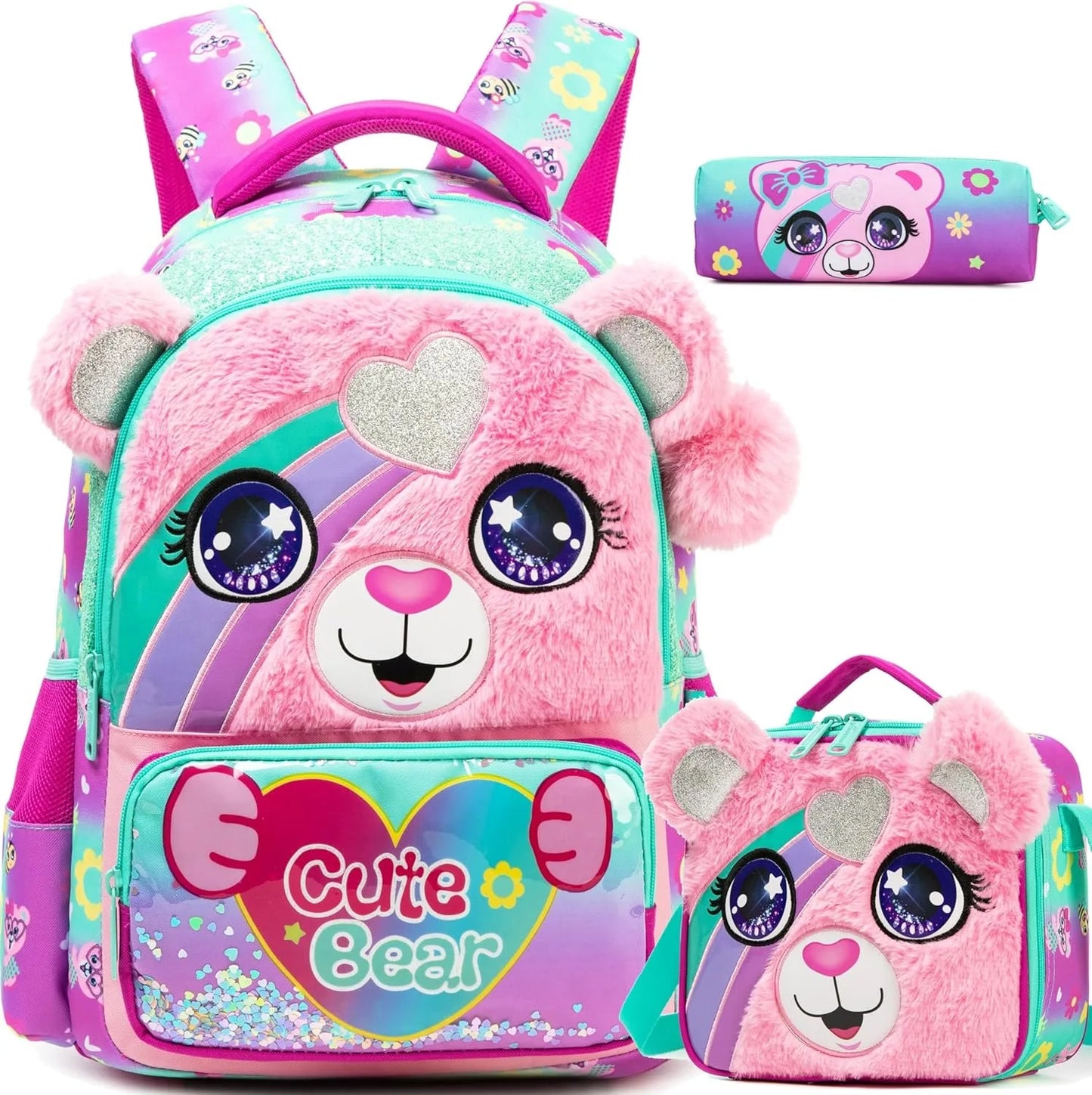 Girls School Backpack & Lunch Bag Set