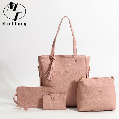 PU Leather Handbag Set