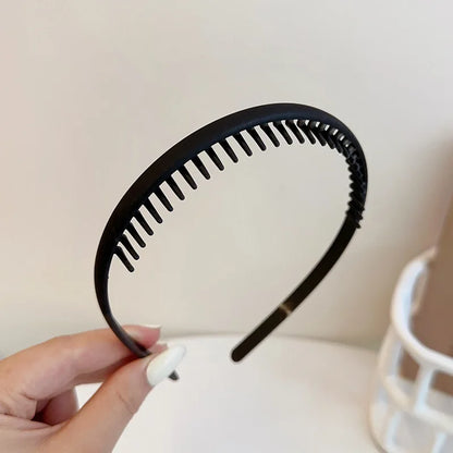 Multicolor Wave Toothed Frosted Hairband