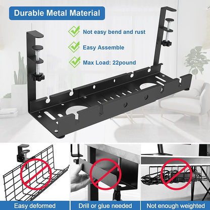 Under Desk Cable Management Tray