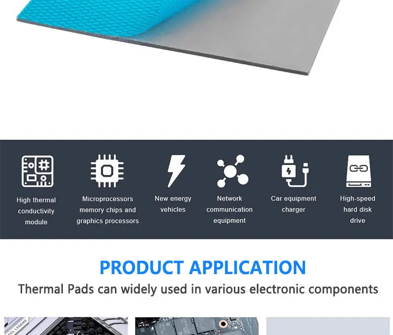 16W/mK High Conductivity Thermal Pad for CPU, GPU & SSD Cooling