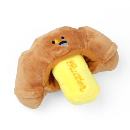 Croissant Plush Dog Toy – Chew & Interactive Puppy Toy