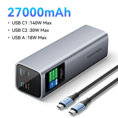 Vention 27000mAh Portable Power Bank140W