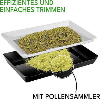 Herb Trimming Tray Kit with 150 Micron Screen