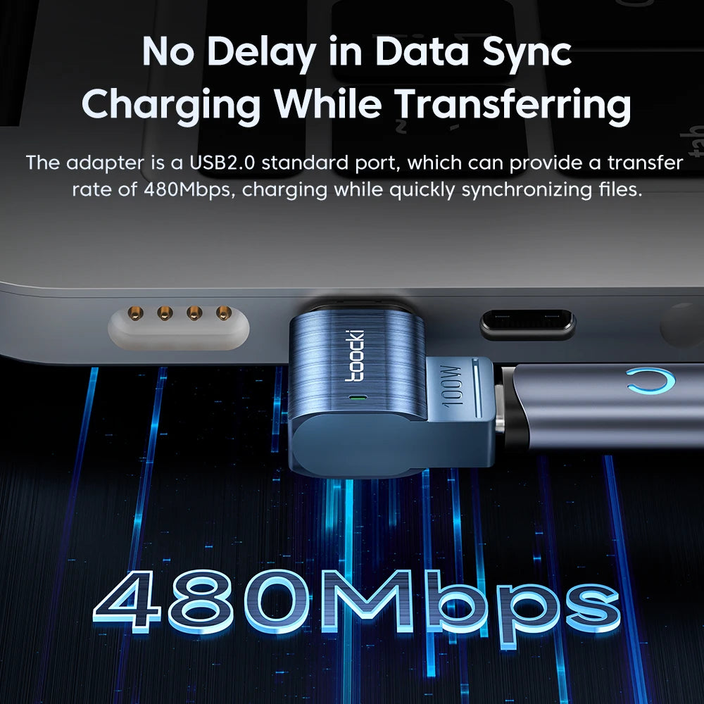 100W Magnetic USB-C OTG Adapter
