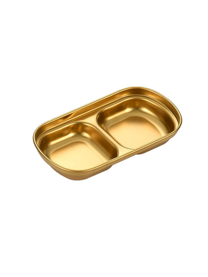 Korean Style Stainless Steel Sauce & Seasoning Serving Dish