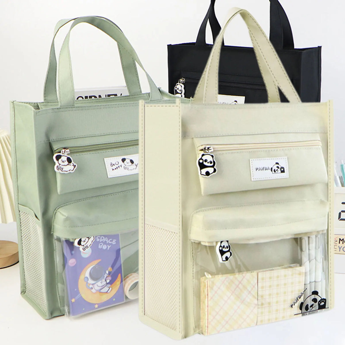 Portable Student Document & Book Tote Bag