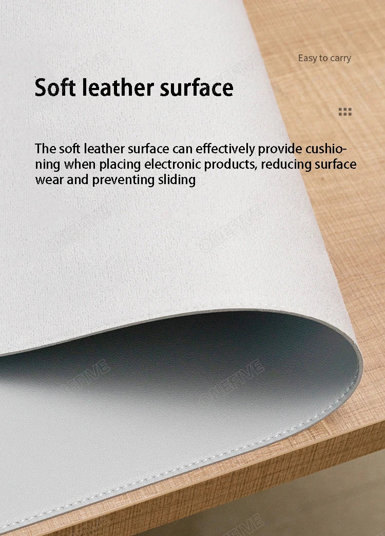 Large PU Leather Desk Mat & Mouse Pad